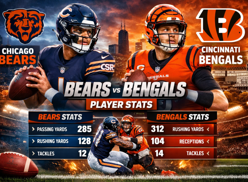 Chicago Bears vs Bengals Match Player Stats