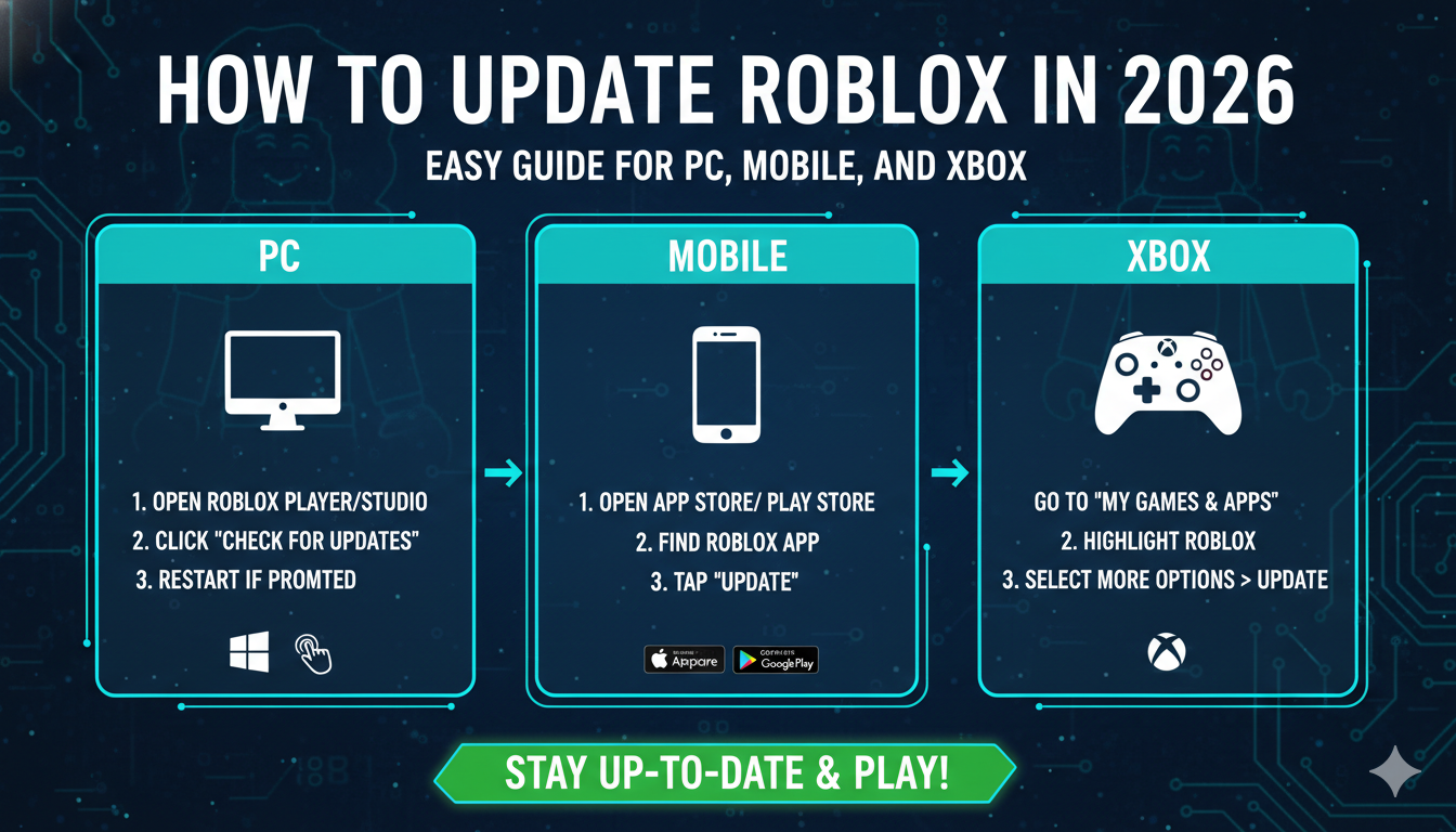 How to Update Roblox in 2026: Easy Guide for PC, Mobile, and Xbox
