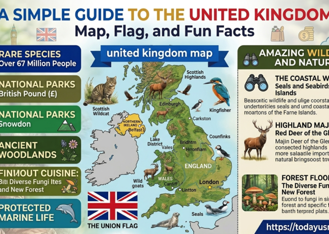 A Simple Guide to the United Kingdom: Map, Flag, and Fun Facts