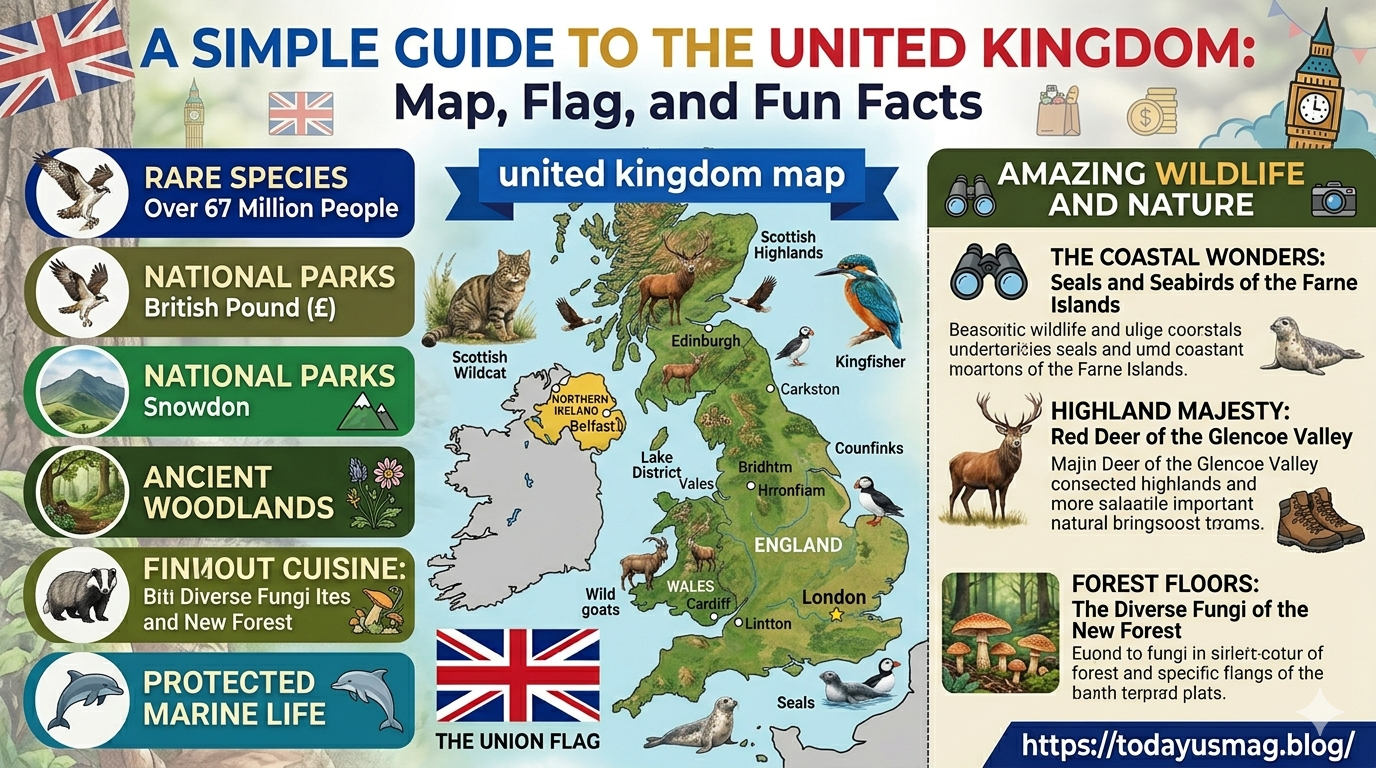 A Simple Guide to the United Kingdom: Map, Flag, and Fun Facts